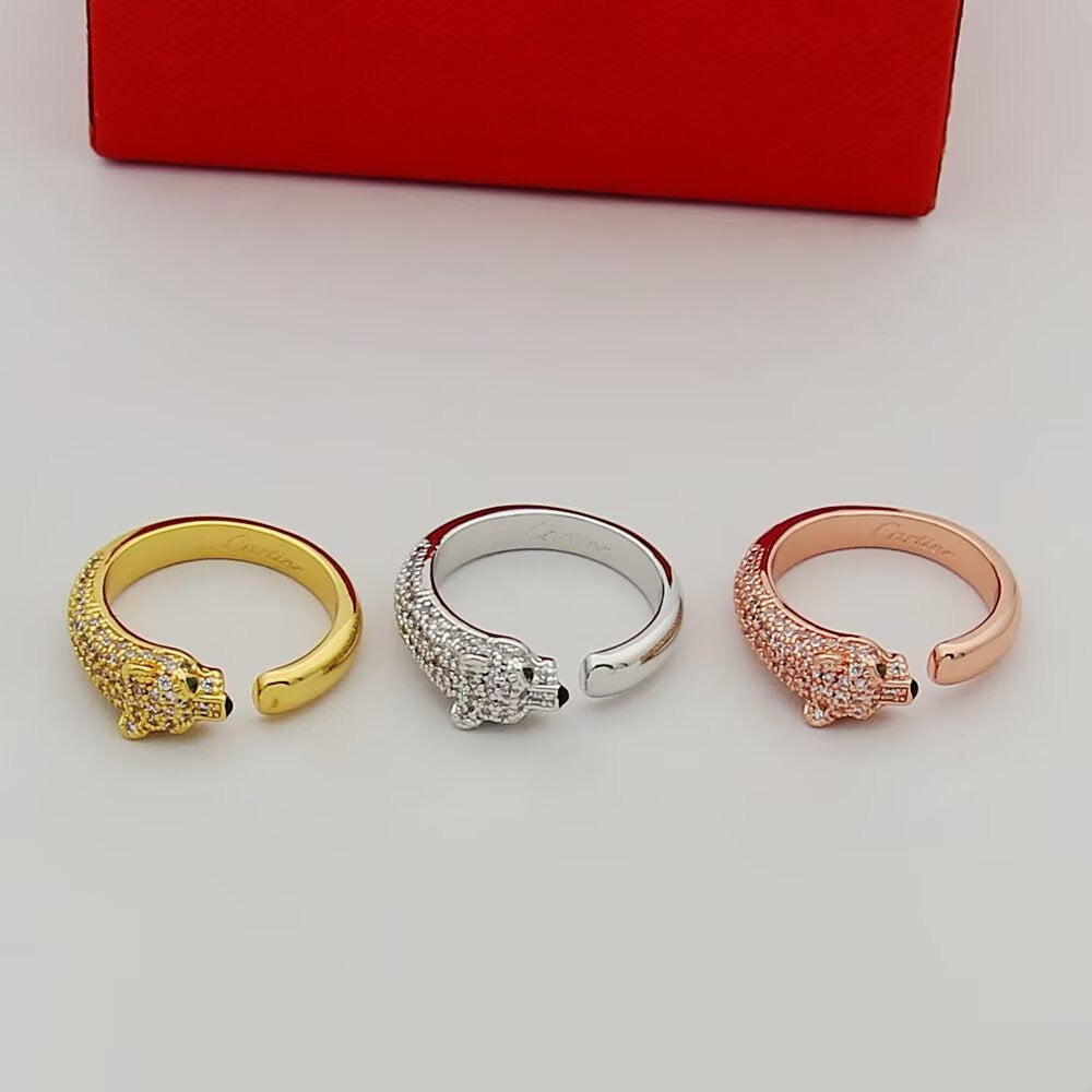 [Stellar Jewelry]PANTHERE HALF DIAMOND SMALL RING