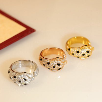 [Stellar Jewelry]PANTHERE SPOTTED FULL DIAMOND MEDIUM RING