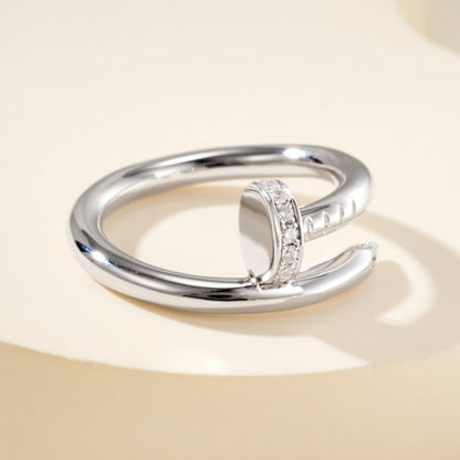[Stellar Jewelry]JUSTE RING 2.6MM HALF DIAMOND