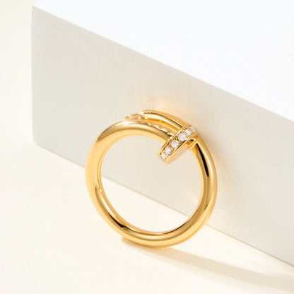 [Stellar Jewelry]JUSTE RING 2.6MM HALF DIAMOND