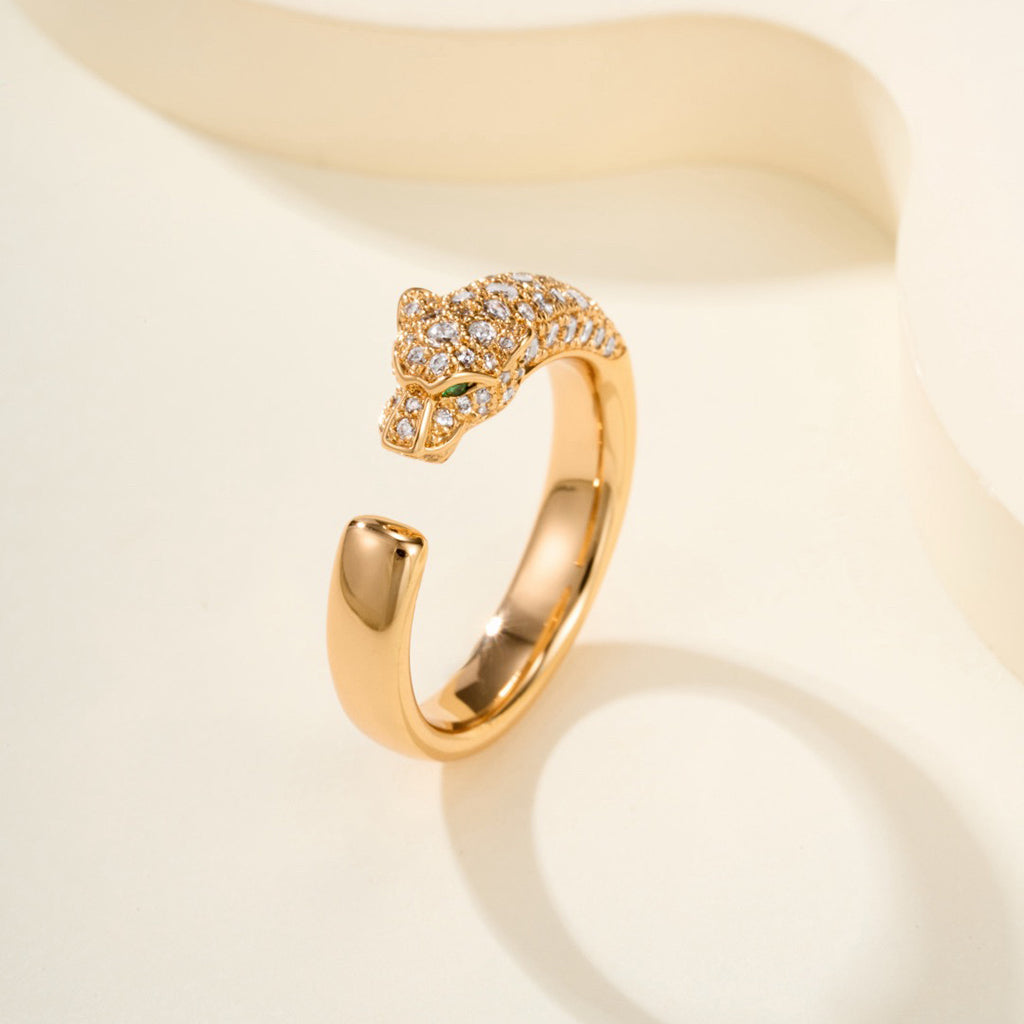 [Stellar Jewelry]PANTHERE HALF DIAMOND SMALL RING
