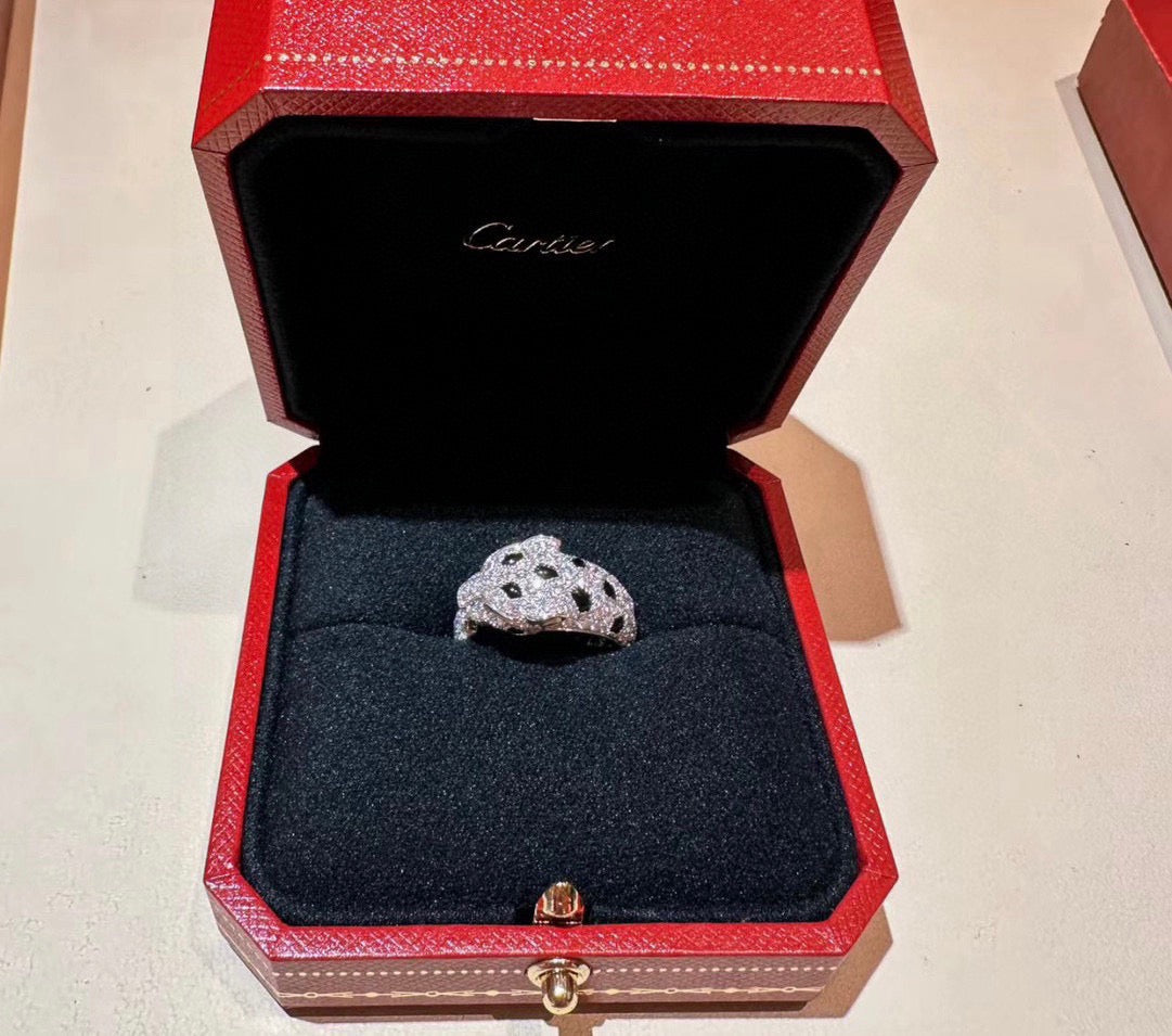 [Stellar Jewelry]PANTHERE SPOTTED FULL DIAMOND MEDIUM RING