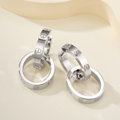 [Stellar Jewelry]LOVE 3.3MM DANGLE EARRINGS