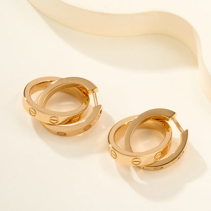 [Stellar Jewelry]LOVE 3.3MM DANGLE EARRINGS