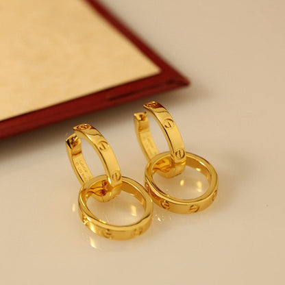 [Stellar Jewelry]LOVE 3.3MM DANGLE EARRINGS
