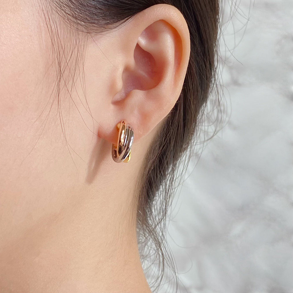 [Stellar Jewelry]TRINITY ON DIAMOND CLASSIC EARRINGS