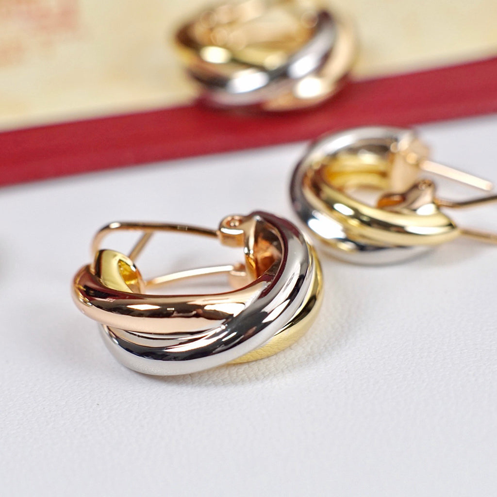 [Stellar Jewelry]TRINITY ON DIAMOND CLASSIC EARRINGS