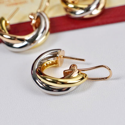 [Stellar Jewelry]TRINITY ON DIAMOND CLASSIC EARRINGS
