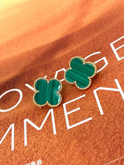 [Stellar Jewelry] CLOVER LARGE (20mm) 1 MOTIFS GREENER MOP STUD EARRINGS