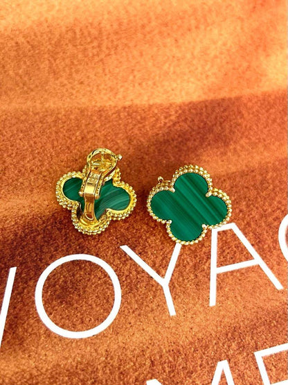 [Stellar Jewelry] CLOVER LARGE (20mm) 1 MOTIFS GREENER MOP STUD EARRINGS