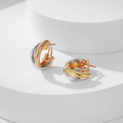 [Stellar Jewelry]TRINITY ON DIAMOND CLASSIC EARRINGS