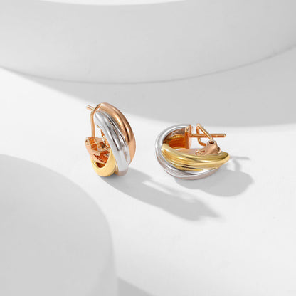 [Stellar Jewelry]TRINITY ON DIAMOND CLASSIC EARRINGS