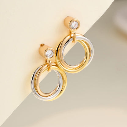 [Stellar Jewelry]TRINITY ON DIAMOND  EARRINGS