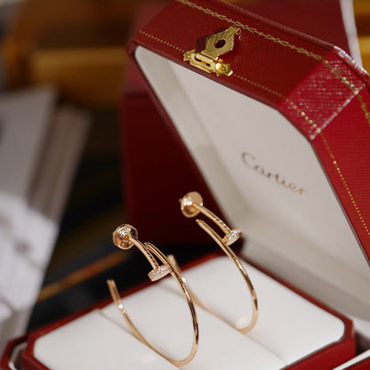 [Stellar Jewelry]JUSTE HALF DIAMOND LARGE EARRINGS