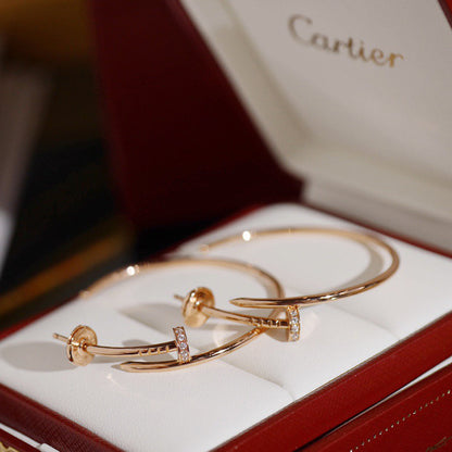 [Stellar Jewelry]JUSTE HALF DIAMOND LARGE EARRINGS