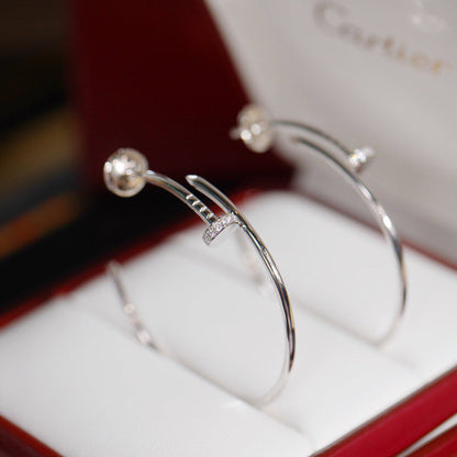 [Stellar Jewelry]JUSTE HALF DIAMOND LARGE EARRINGS