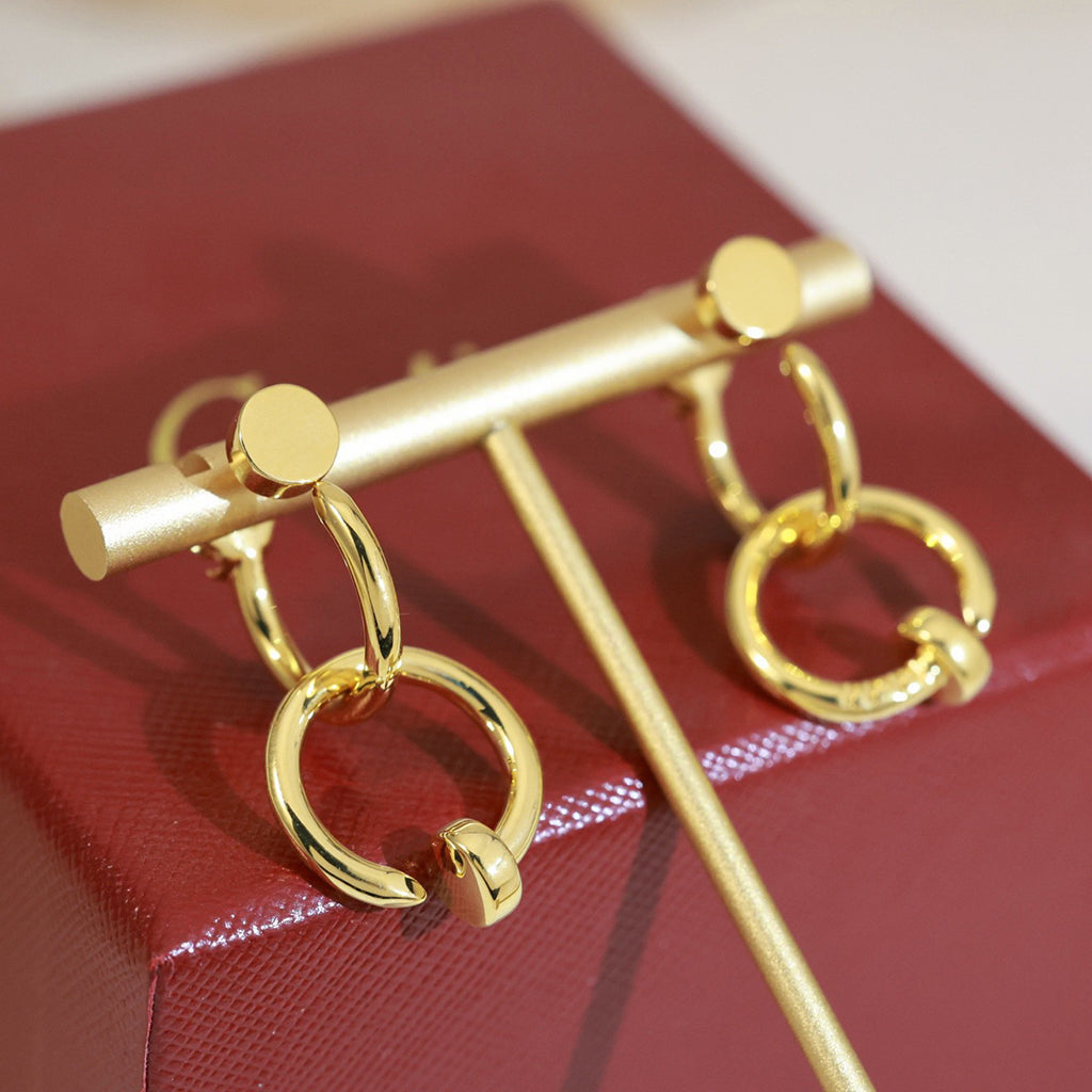[Stellar Jewelry]JUSTE NO DIAMOND DOUBLE EARRINGS