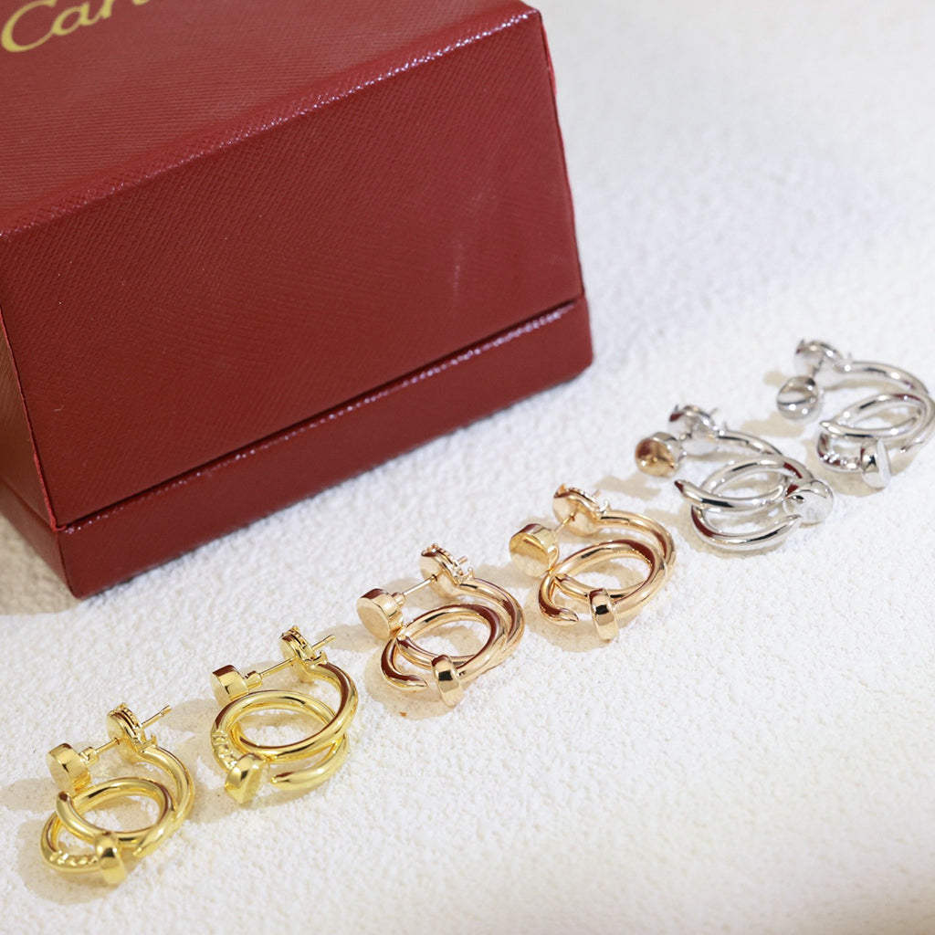 [Stellar Jewelry]JUSTE NO DIAMOND DOUBLE EARRINGS