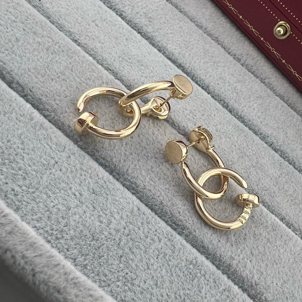[Stellar Jewelry]JUSTE NO DIAMOND DOUBLE EARRINGS