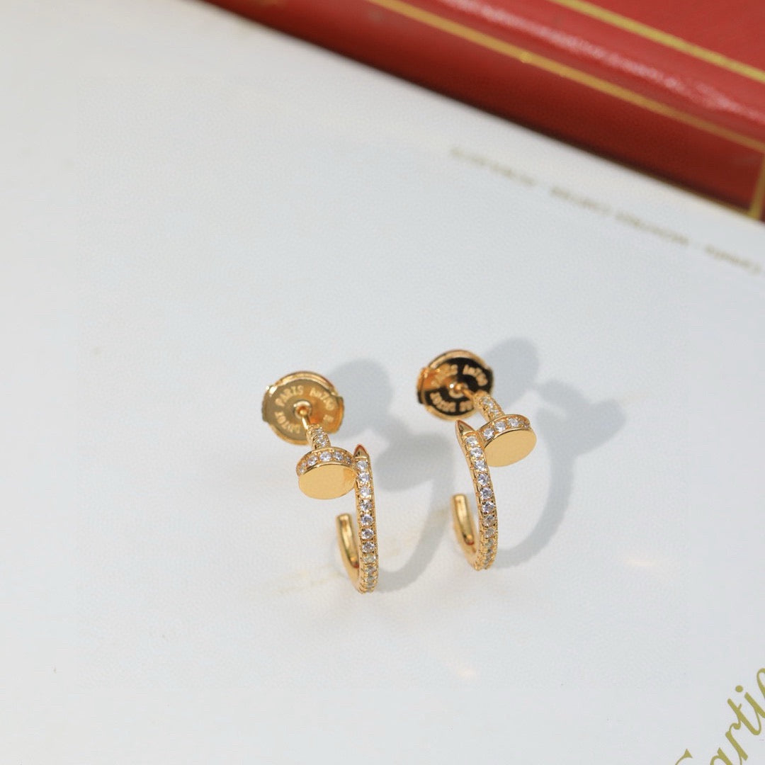 [Stellar Jewelry]JUSTE FULL DIAMOND DOUBLE EARRINGS