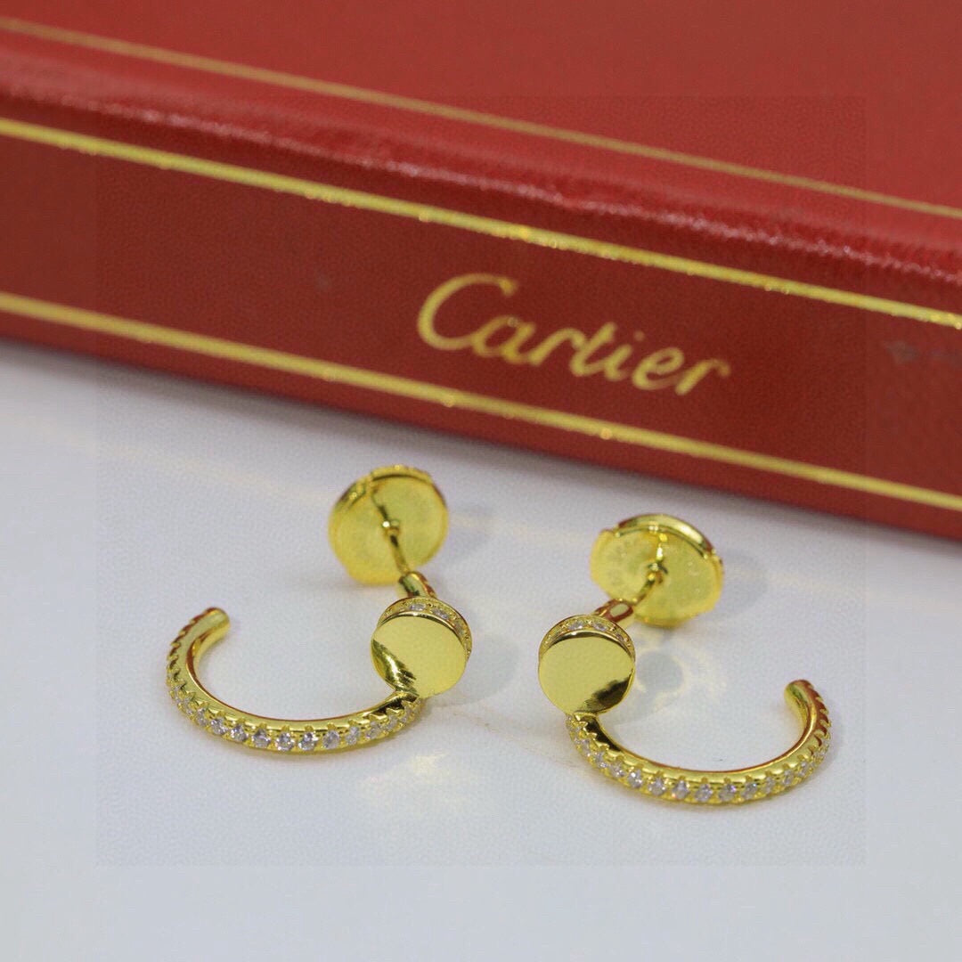 [Stellar Jewelry]JUSTE FULL DIAMOND DOUBLE EARRINGS