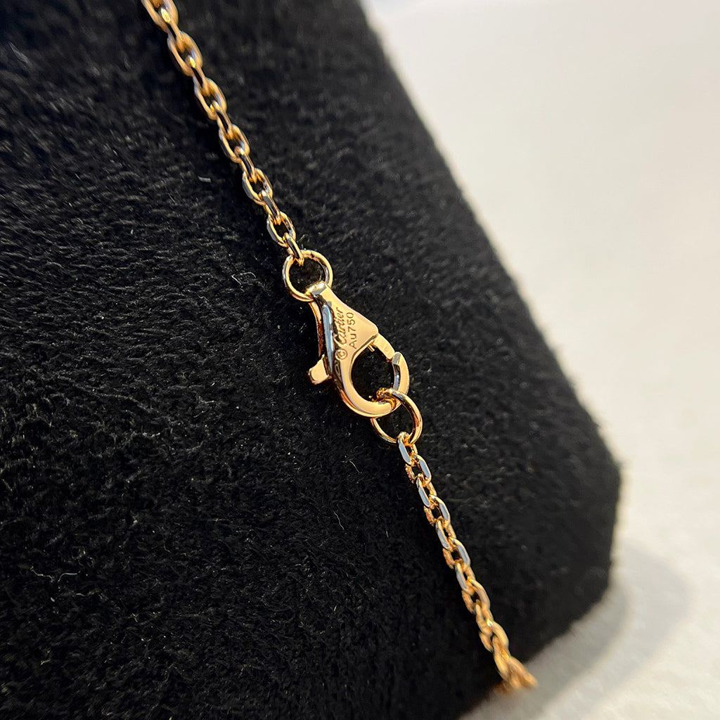 [Stellar Jewelry]LOVE DOUBLE RING HALF DIAMOND NECKLACE