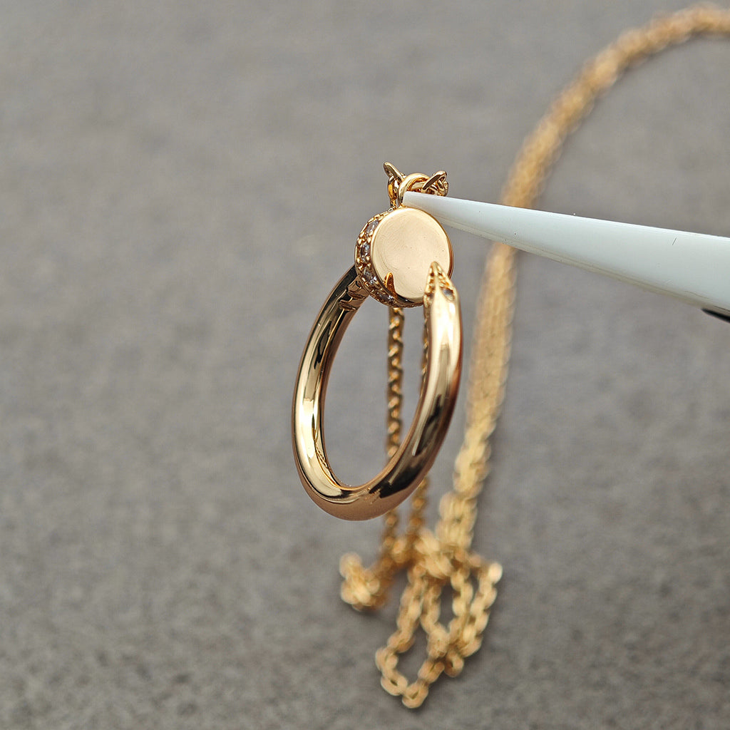 [Stellar Jewelry]JUSTE NECKLACE HALF DIAMOND