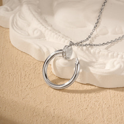 [Stellar Jewelry]JUSTE NECKLACE HALF DIAMOND