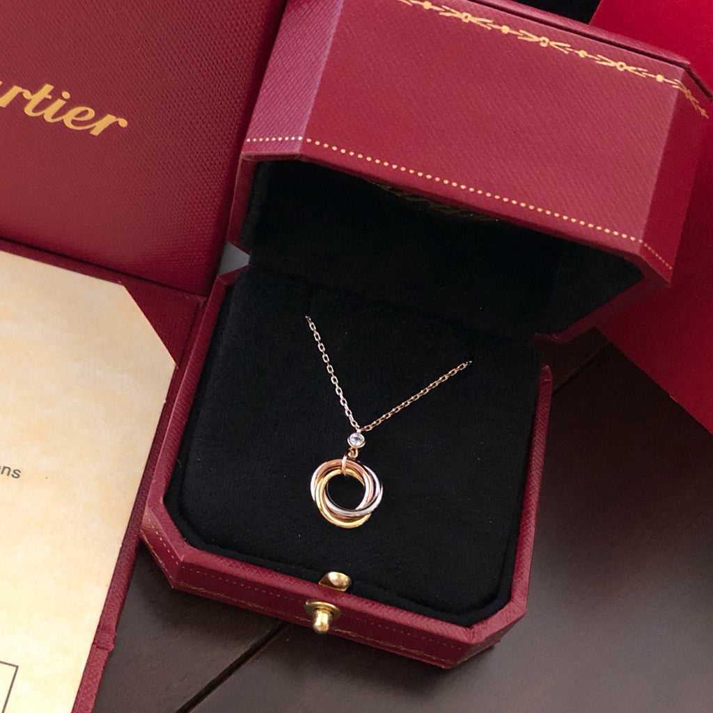 [Stellar Jewelry]TRINITY  NECKLACE 1 DIAMOND