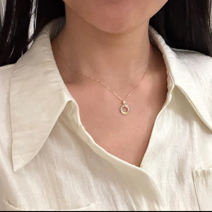 [Stellar Jewelry]TRINITY  NECKLACE 1 DIAMOND