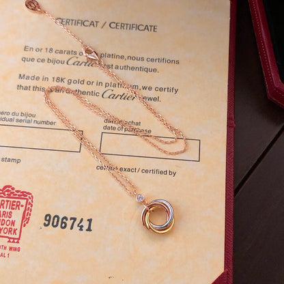 [Stellar Jewelry]TRINITY  NECKLACE 1 DIAMOND