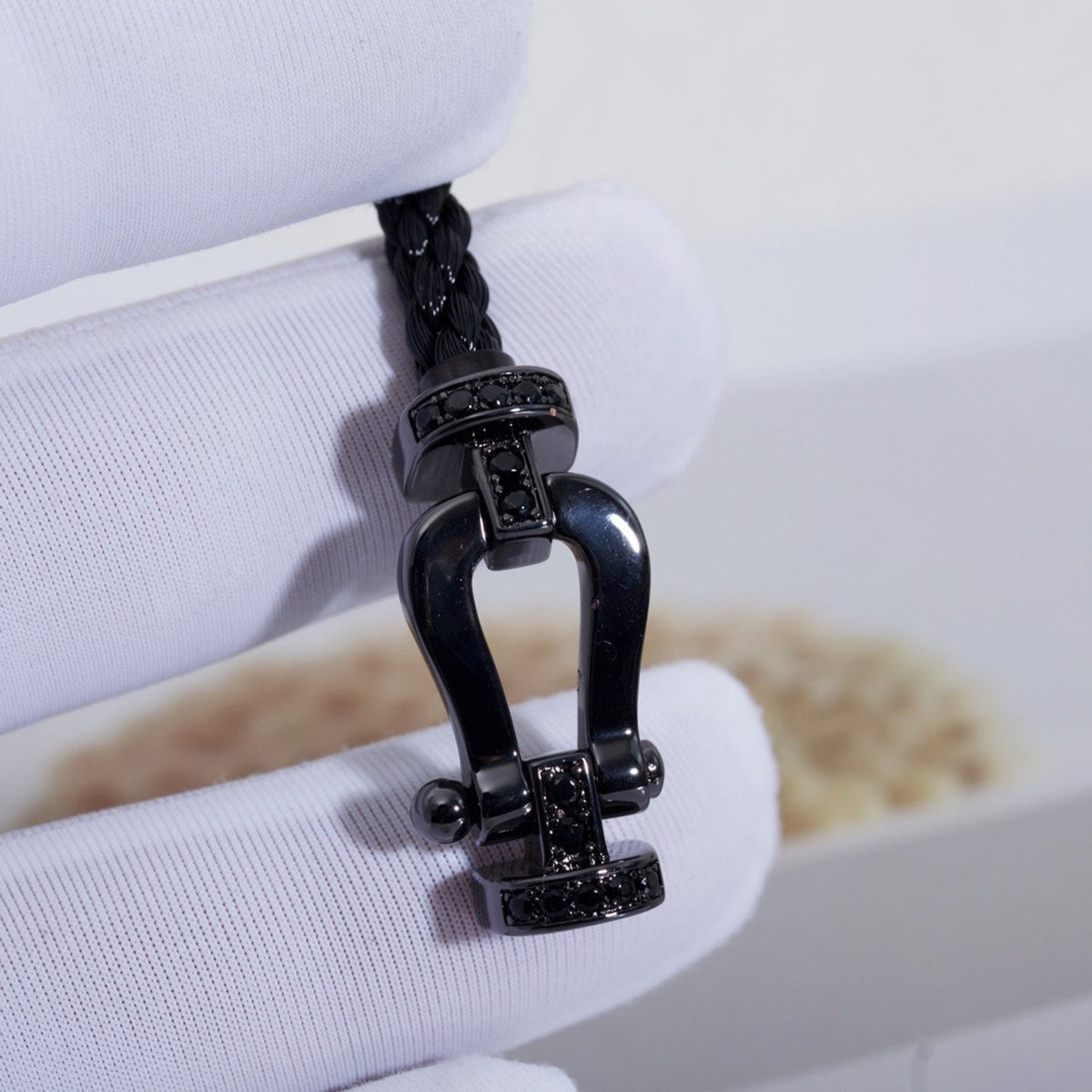 [Stellar Jewelry]FORCE LARGE SERIES HORSESHOE BLACK SAMURAI BRACELET
