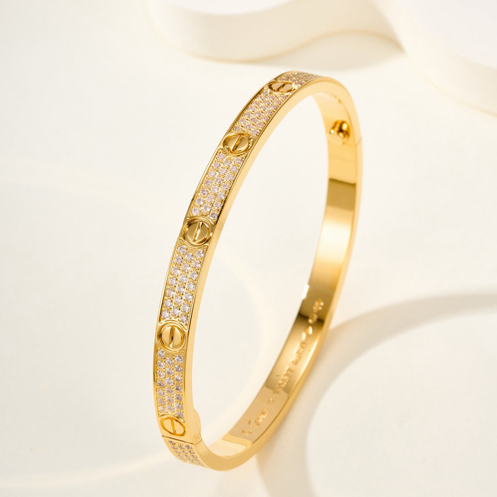 [Stellar Jewelry]LOVE BRACELET 4.8MM DIAMOND-PAVED
