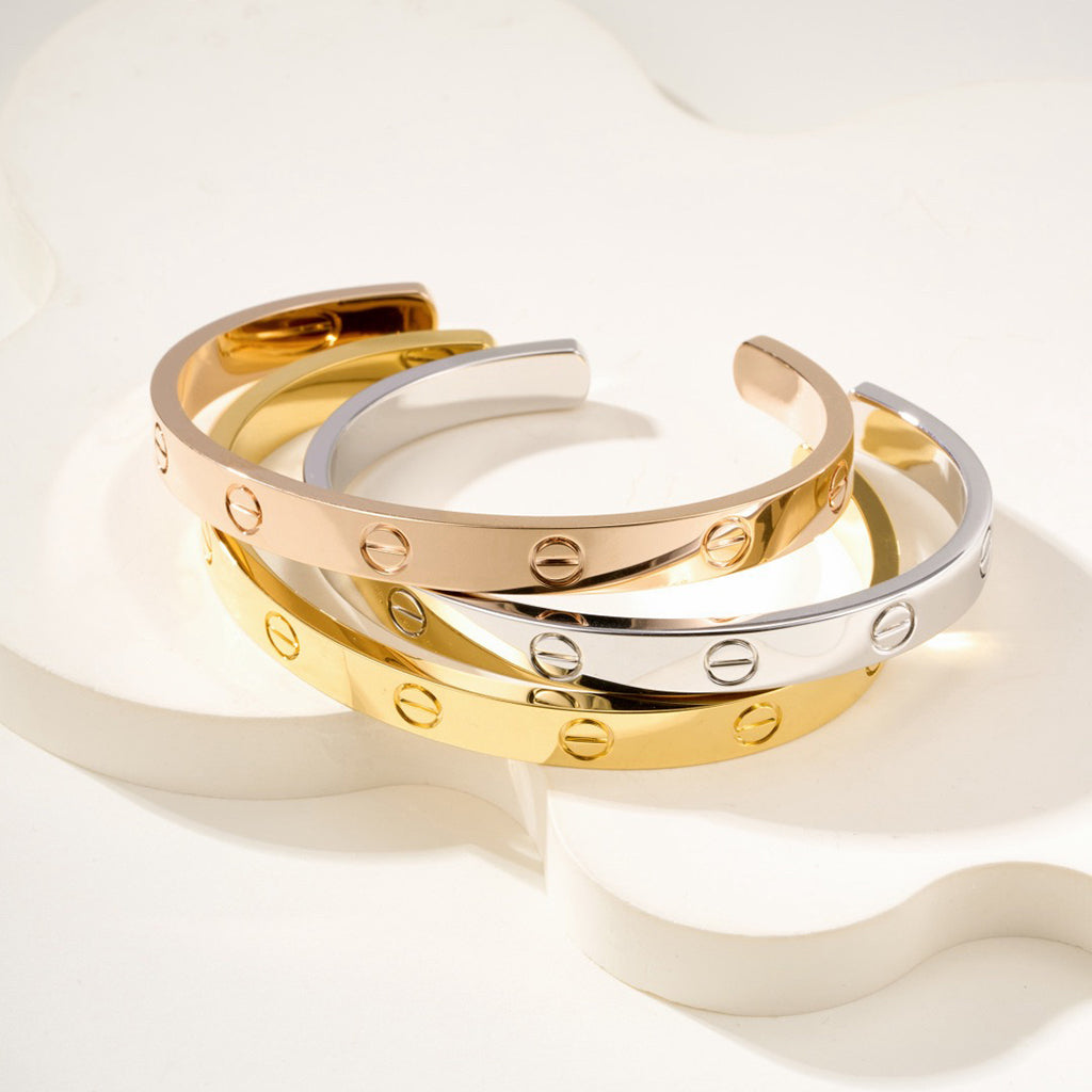[Stellar Jewelry]LOVE BRACELET 6.1MM OPEN CUFF