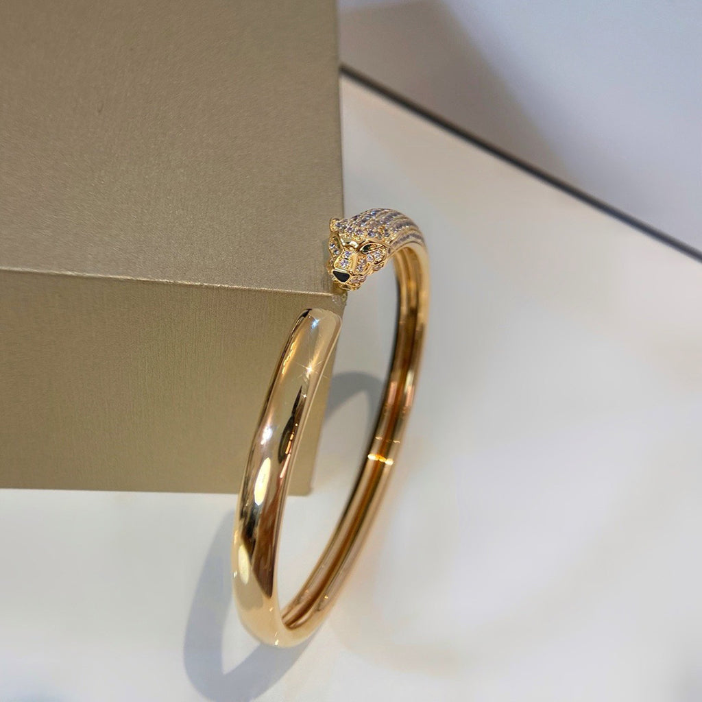 [Stellar Jewelry]PANTHERE HALF DIAMOND OPEN BRACELET
