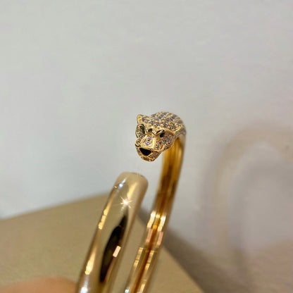 [Stellar Jewelry]PANTHERE HALF DIAMOND OPEN BRACELET