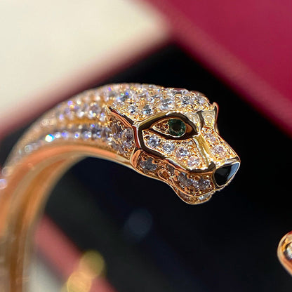 [Stellar Jewelry]PANTHERE HALF DIAMOND OPEN BRACELET