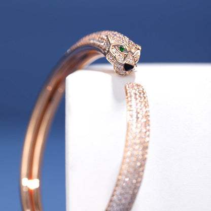 [Stellar Jewelry]PANTHERE FULL DIAMOND OPEN BRACELET
