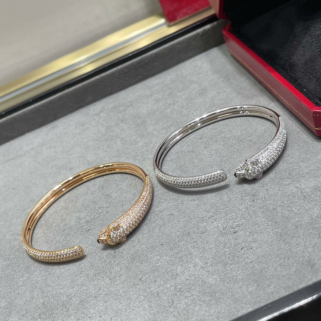 [Stellar Jewelry]PANTHERE FULL DIAMOND OPEN BRACELET
