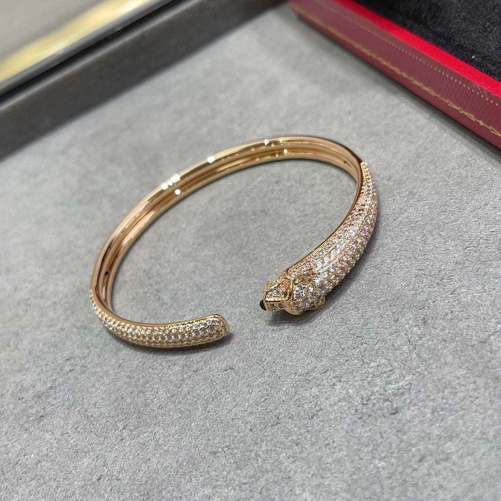 [Stellar Jewelry]PANTHERE FULL DIAMOND OPEN BRACELET