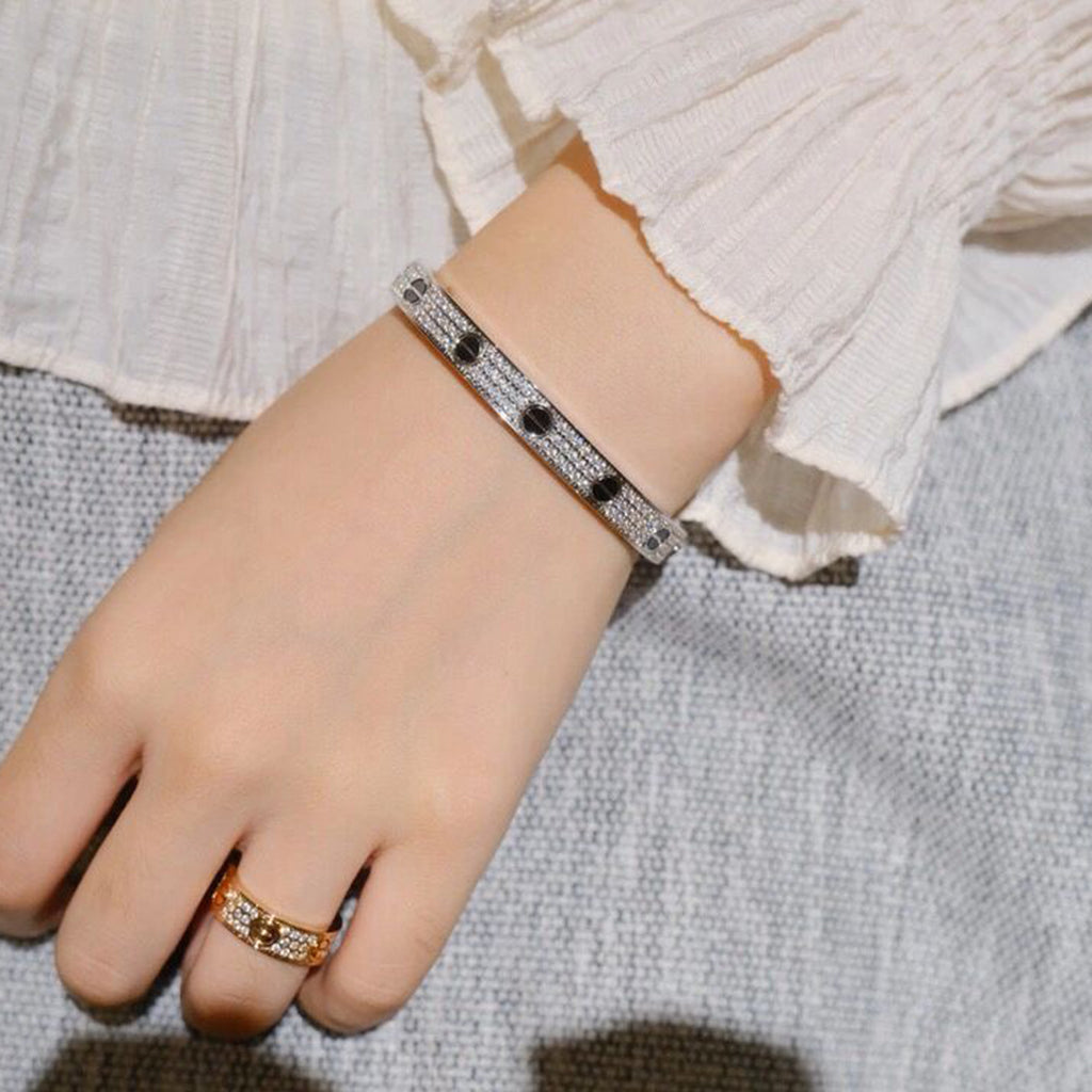 [Stellar Jewelry]LOVE BRACELET 6.1MM DIAMOND-PAVED CERAMIC