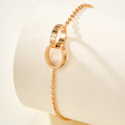 [Stellar Jewelry]LOVE BRACELET DOUBLE RING