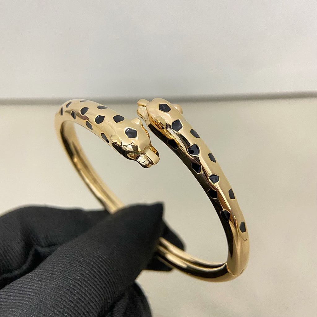 [Stellar Jewelry]PANTHERE DOUBLE HEADED OPEN BRACELET