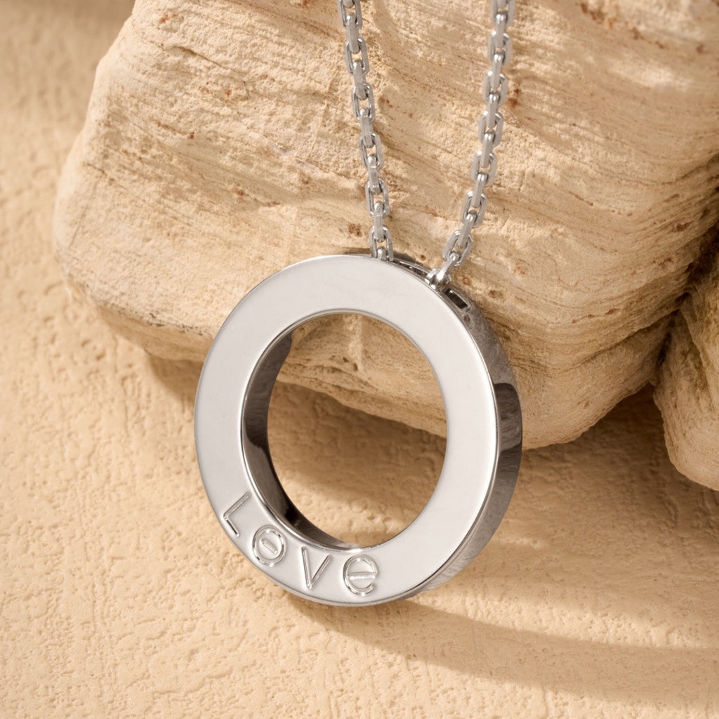 [Stellar Jewelry]LOVE NECKLACE 16MM  FULL DIAMOND