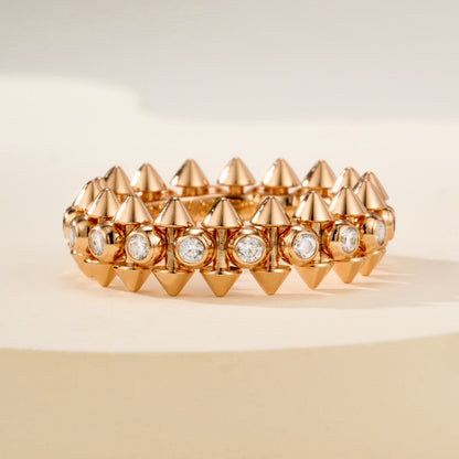 [Stellar Jewelry]CLASH 6.8MM DIAMOND MEDIUM RING