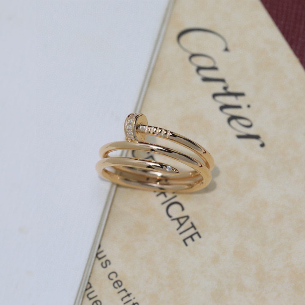 [Stellar Jewelry]JUSTE RING 4.8MM HALF DIAMOND
