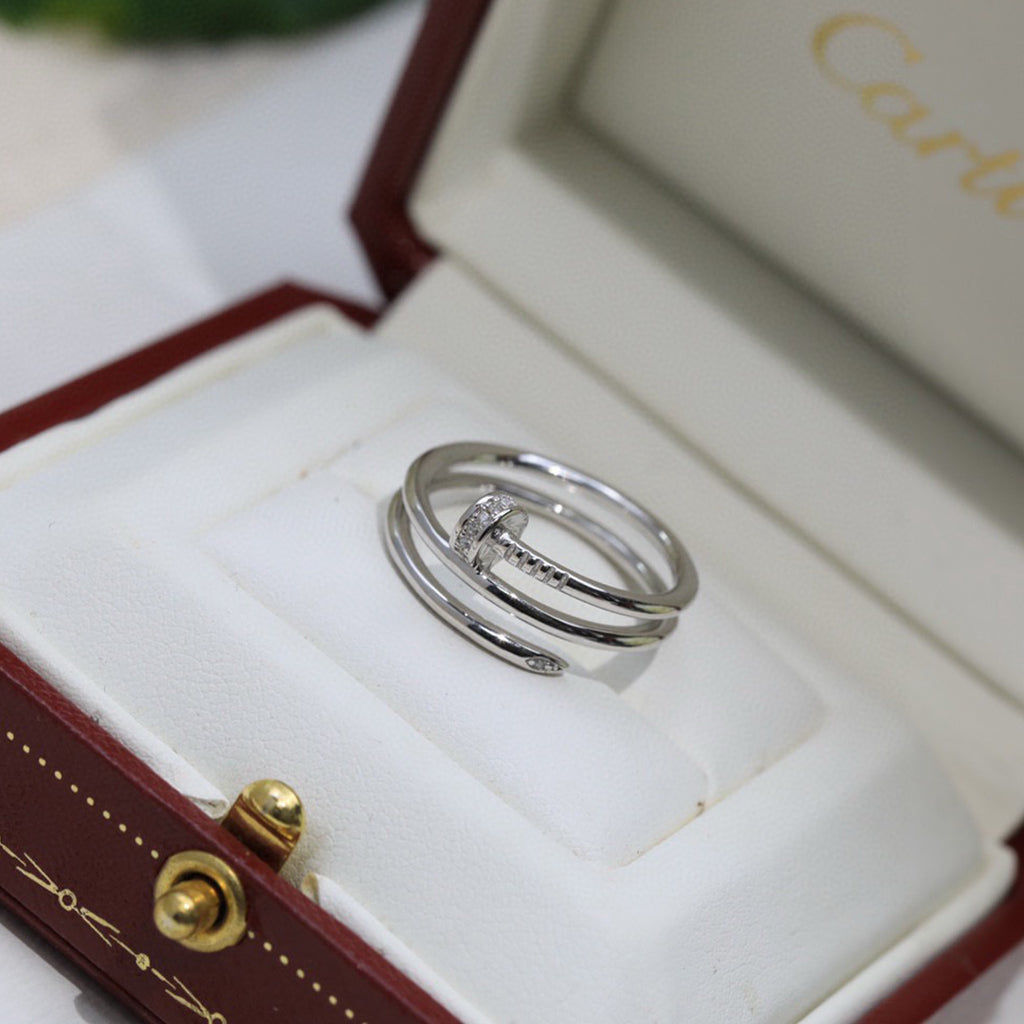 [Stellar Jewelry]JUSTE RING 4.8MM HALF DIAMOND
