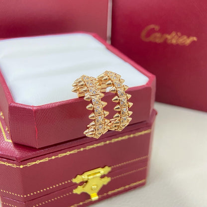 [Stellar Jewelry]CLASH 6.4MM FULL DIAMOND SMALL EARRINGS