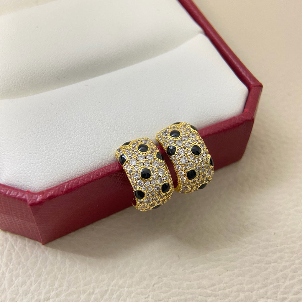 [Stellar Jewelry]PANTHERE MINI FULL DIAMOND EARRINGS