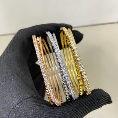 [Stellar Jewelry]ETINCELLE HALF-PAVED DIAMOND BRACELET
